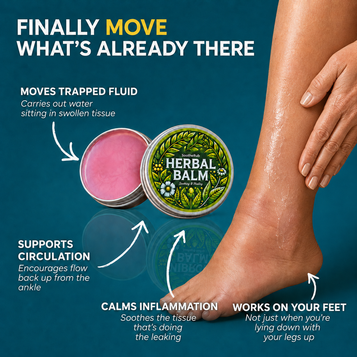 SootheRub Herbal Balm application